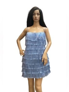 Zara women’s fringed mini dress Sz S